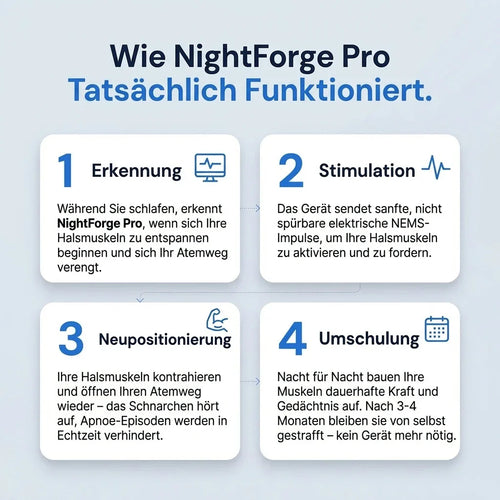 NightForge Pro — Entraînement des muscles de la gorge — Élimine définitivement le ronflement et l'apnée du sommeil