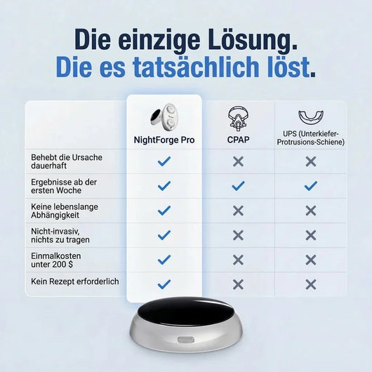 NightForge Pro — Entraînement des muscles de la gorge — Élimine définitivement le ronflement et l'apnée du sommeil